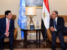 Urgent 24: The Minister of Foreign Affairs meets with the Director-General of the FAO on the sidelines of the third edition of the Global Conference of Representatives of the Organization in Egypt