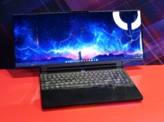 Lenovo showcases the Legion Pro Rollable laptop with a flexible screen that extends to 21 inches #CES2026