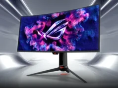 Asus unveils the ROG Swift OLED PG34WCDN gaming monitor with a 360 Hz refresh rate and super brightness #CES2026