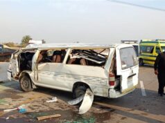 Urgent 24: 13 people were killed and injured after a microbus overturned in front of Carrefour El Orouba, west of Alexandria