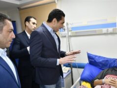 Urgent 24: The Minister of Sports visits a cleaner to check on his health condition