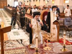 Urgent 24: Pope Tawadros prays the Friday Mass at the end of Lent in the Grand Cathedral